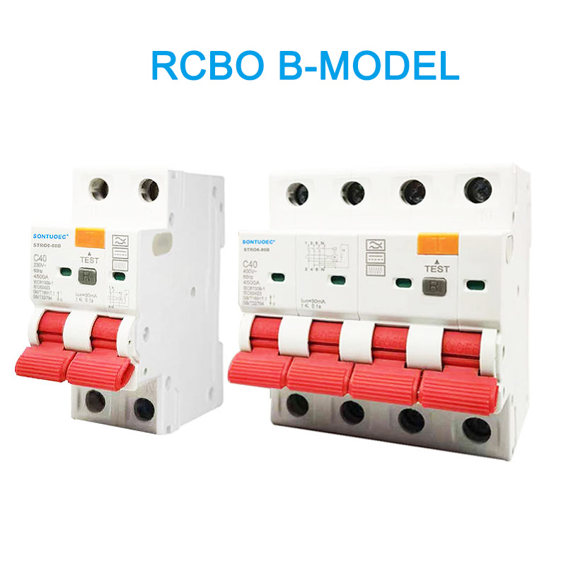 RCBO B Model 2p 4p Zostatkový prúd ističa obvodu