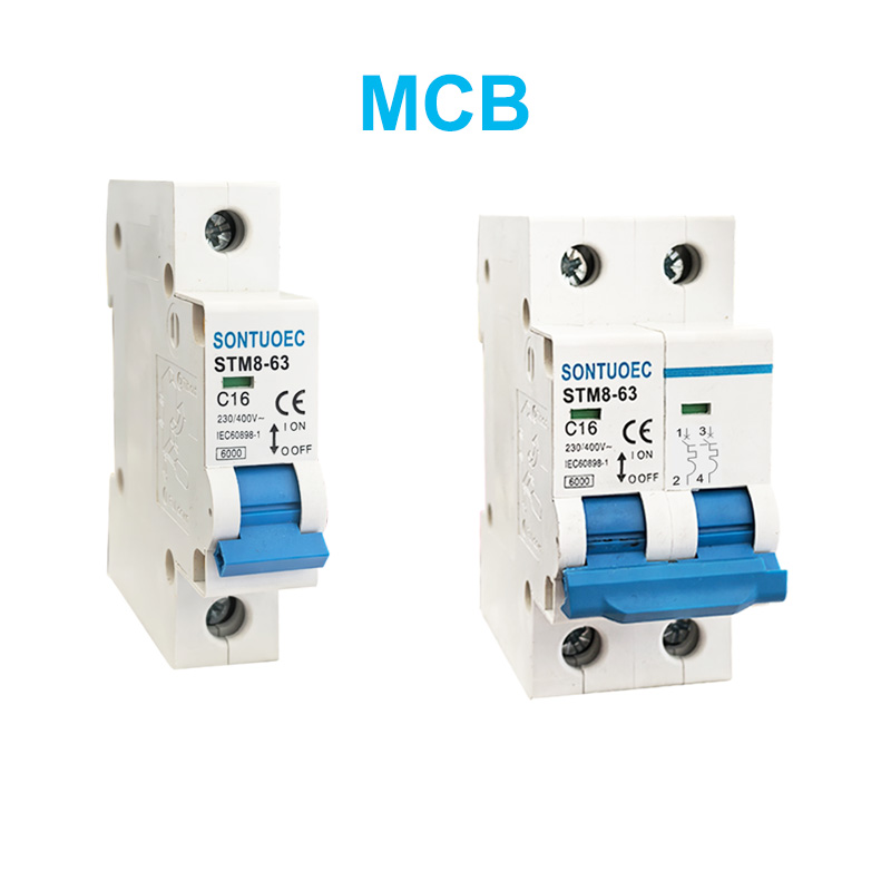 STM8-63 Miniatúrny istič 6ka 1p 2p 3p 4p 16a 230/400V